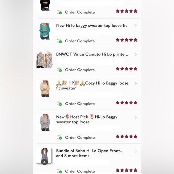 🛍HP🛍New Hi Lo Sweater Top Loose Fit - Picture 3 of 3